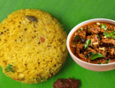 Paruppu Sadham With Chicken Chukka
