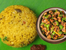 Paruppu Sadham With Mushroom Pepper Fry