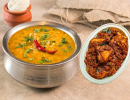 Rasam Sadham With Chicken Chukka